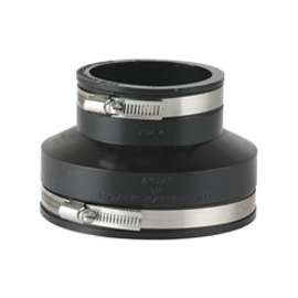 ProSource Coupling, 4 x 4 in, PVC, Black
