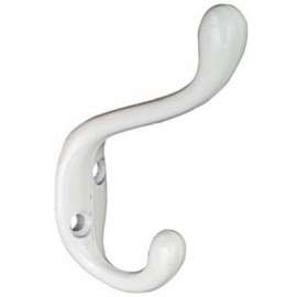 HD WHT Coat/Hat Hook