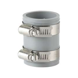 ProSource Coupling, 1 in x 1 in, PVC, Grey