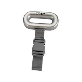 Taylor 81234 Luggage Scale, 88 lb, kg, lb, Digital Display, White