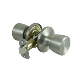 ProSource TS630BRA4V Knobset, Knob Handle, Metal, Stainless Steel, 2-3/8 to 2-3/4 in Backset, 44 x 57 mm Strike