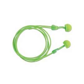 Glide Foam Twist In Earplugs, Foam, Green, Corded