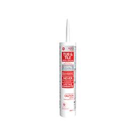 GE Silicone I SE1182 Tub and Tile Sealant, White, 10.1 oz