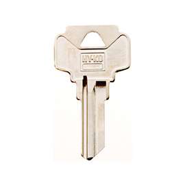 HY-KO 11010DE1 Key Blank, Brass, Nickel, For: Dexter Cabinet, House Locks and Padlocks