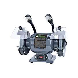 Genesis GBG600L Bench Grinder, 120 VAC, 1.5 A, 1/2 in Arbor/Spindle, 6 in Dia Wheel, 3550 rpm Speed