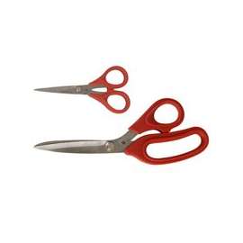 Crescent Wiss WHCS2 Scissor Set, Stainless Steel Blade, Soft Touch Handle, Black/Red Handle