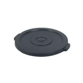 PLASTIC PRINCE Round Trash Can Lid, Compatible with 32 Gallon Wastebasket Garbage Can, Gray Plastic