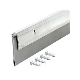 M-D 05413 Door Sweep, 48 in L, Aluminum Flange, Vinyl Insert