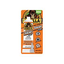 Gorilla 8090002 Silicone Sealant, Clear, -40 to 350 deg F, 2.8 oz Tube