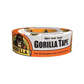 Gorilla 6010002 Duct Tape, 10 yd L, 1.88 in W, White
