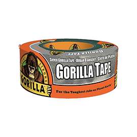 Gorilla 105463 Duct Tape, 10 yd L, 1.88 in W, Silver