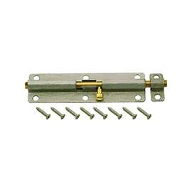 ProSource CL-702-PS Barrel Bolt, 0.31 Dia in Bolt Head, 6 in L Bolt, Brass Pin/Steel, Galvanized