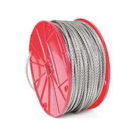 Koch 016122 Aircraft Cable, 1/8 in Dia, 250 ft L, 350 lb Working Load, Stainless Steel