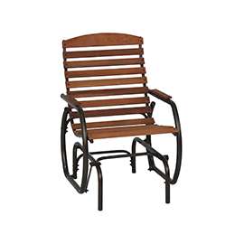Seasonal Trends CG41Z Country Garden Glider, 29-1/2 in W, 24-1/2 in D, 37 in H, 250 lb Seating, Bronze Frame