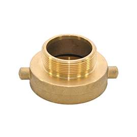 ABBOTT RUBBER JBHA-150 Hydrant Adapter, 2-1/2 x 1-1/2 in, NST x NPT, Brass