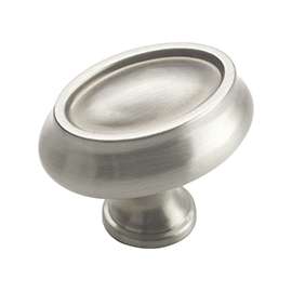 Amerock BP26127G10 Cabinet Knob, 1-3/16 in Projection, Zinc, Satin Nickel