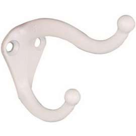 2PK WHT Coat/Hat Hook