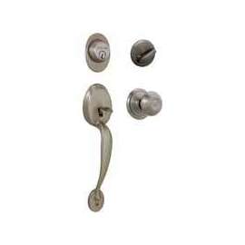 Schlage Plymouth Series F60PLYXGEO620 Handleset, 1 Grade, Keyed Different Key, Brass, Antique Pewter, C Keyway