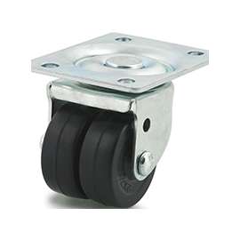 DH CASTERS C-B22034P1HR Swivel Machine Caster, 2 in Dia Wheel, 13/16 in W Wheel, Hard Rubber Wheel, 200 lb