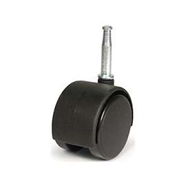 DH CASTERS C-T20S1BK Swivel Caster, 2 in Dia Wheel, Plastic Wheel, Black, 85 lb