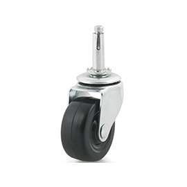 DH CASTERS C-L20S1RS Swivel Caster, 77 lb Weight Capacity, 2 in Dia Wheel, 1-13/16 in Swivel Radius