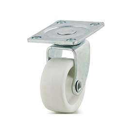 DH CASTERS C-R125P0Z Swivel Caster, 1-1/4 in Dia Wheel, 9/16 in W Wheel, Plastic Wheel, 45 lb