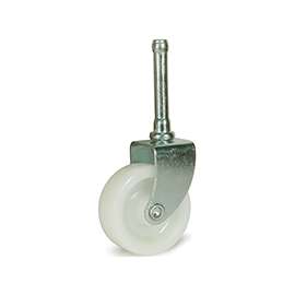 DH CASTERS C-R158S1Z Swivel Caster, 1-5/8 in Dia Wheel, 5/8 in W Wheel, Plastic Wheel, 65 lb