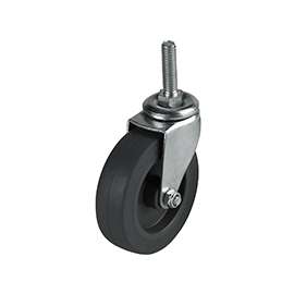 DH CASTERS C-L20T2MS Swivel Caster, 2 in Dia Wheel, 13/16 in W Wheel, Rubber Wheel, Gray, 66 lb