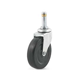 DH CASTERS C-L20GRRS Swivel Caster, 2 in Dia Wheel, 13/16 in W Wheel, Rubber Wheel, 77 lb