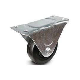DH CASTERS C-GD40RR Rigid Caster, 4 in Dia Wheel, 1-1/4 in W Wheel, Rubber Wheel, 200 lb