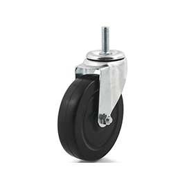 DH CASTERS C-LM5T3RS Swivel Caster, 5 in Dia Wheel, 1-1/4 in W Wheel, Rubber Wheel, 300 lb