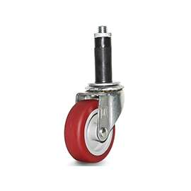 DH CASTERS C-LI40X2PUS Swivel Caster, 4 in Dia Wheel, 1 in W Wheel, Polyurethane Wheel, 150 lb