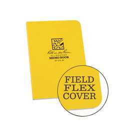 Rite in the Rain 374-M Memo Book with Field-Flex Cover, 3-1/8 x 5 in Sheet, 56-Sheet, White Sheet
