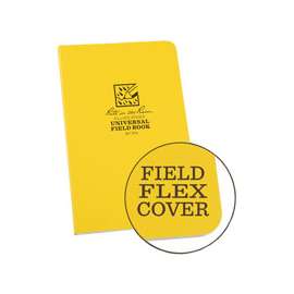 Rite in the Rain Perforated Bound Book, 7-1/4 in L x 4 -5/8 in W, 64 Sheets, 0.42 lb Paper, 4-1/4 x 7-1/4 in