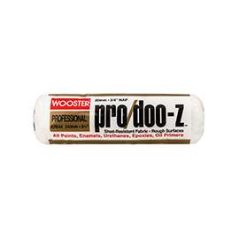 WOOSTER KR644-9 1/2 Paint Roller Cover, 3/4 in Thick Nap, 9-1/2 in L, Woven Fabric Cover, White
