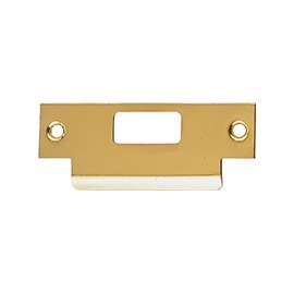 Prosource HSH-006-PS Door Strike Plate, 4-7/8 in L, 2 in W, Steel, Brass