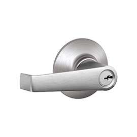 Schlage Elan Series F51A CSVELA626 Entry Lock, Solid Brass, Satin Chrome