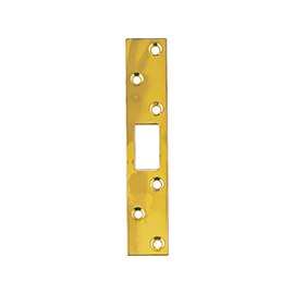 ProSource HSH-004-PS Security Door Latch Strike, Steel, Brass, 6 in H, 1-1/8 in W