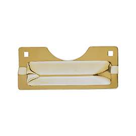 ProSource HSH-012-PS Latch Guard, Steel, Brass, 7 in H, 3 in W
