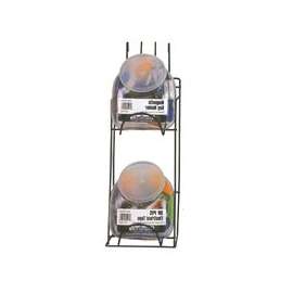 ProSource M59995 Display Rack, 2 Jar, 10 lb, 6-1/8 in OAW, 6 in OAD, 14-3/4 in OAH, 2-Shelf, Black