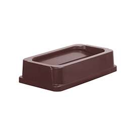 CONTINENTAL COMMERCIAL Wall Hugger 7325BN Receptacle Lid, 16, 23 gal, Plastic, Brown