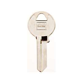 HY-KO 11010VR2 Key Blank, Brass, Nickel, For: Viro Cabinet, House Locks and Padlocks