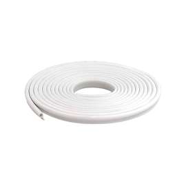 M-D 78394 Gasket Weatherstrip, 1/2 in W, 17 ft L, Vinyl, White