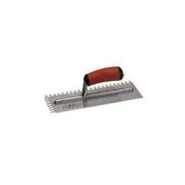 Marshalltown 718SD Trowel, 11 in L, 4-1/2 in W, U Notch, Curved Handle