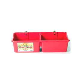 Little Giant HFP24DRED Hook Over Feeder, 2 qt Volume, 2-Compartment, Polyethylene/Steel, Red
