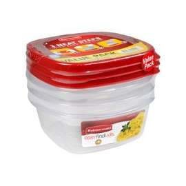 Rubbermaid 1777166 Food Container Set, Plastic, Clear