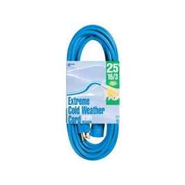Woods 2434 Extension Cord, 16 AWG, Bright Blue Jacket