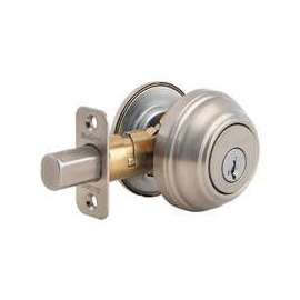 Kwikset 99800-123 Deadbolt, 1 Grade, K4 Key, Metal, Satin Nickel, 2-3/8 to 2-3/4 in Backset, KW1 Keyway