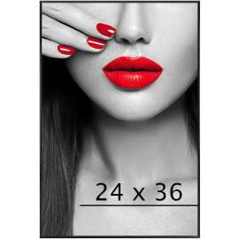 Lorell - 24"W x 36"H Black Stylish Poster Frame, 6 per Carton