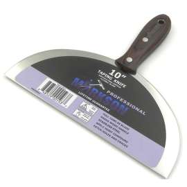 10" Pakka Wooded Handle Stainless Steel Round Taping Knife